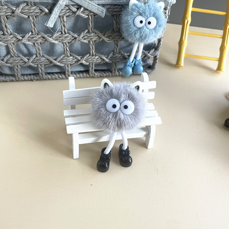 Wholesale Cute Cartoon Plush Doll Small Briquette Keychain